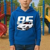 Gr86 White Car Kids Hoodie thumb 2