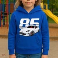 Gr86 White Car Kids Hoodie thumb 3
