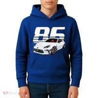 Gr86 White Car Kids Hoodie thumb 4