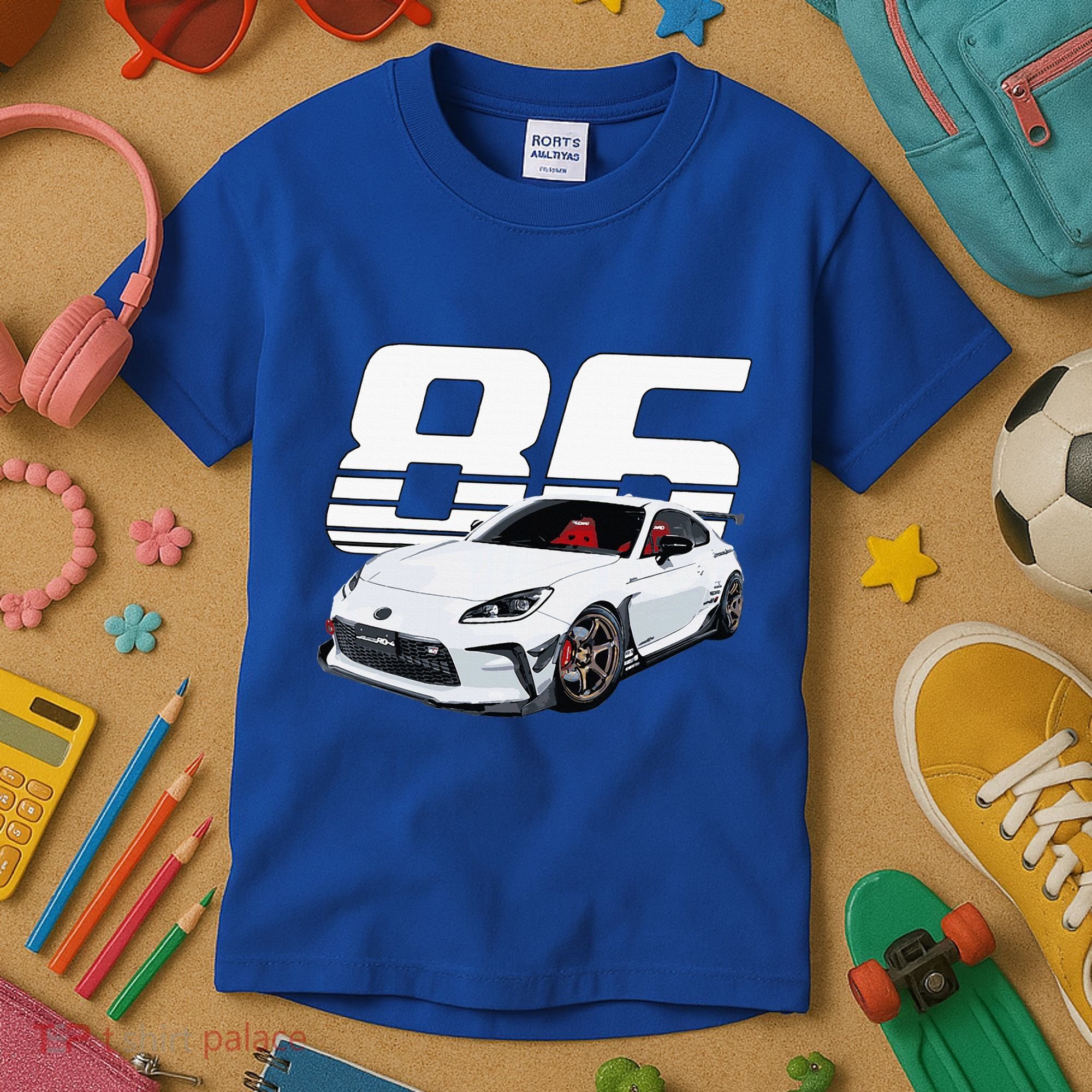 Gr86 White Car Kids T-Shirt