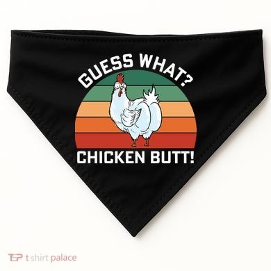 Guess What? Chicken Butt Funny USA-Made Doggie Bandana