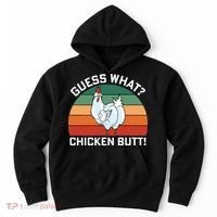 Guess What? Chicken Butt Funny Hoodie thumb 0