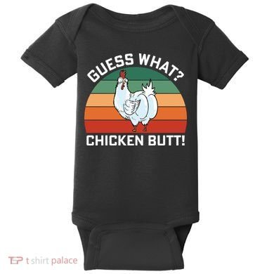 Guess What? Chicken Butt Funny Baby Bodysuit