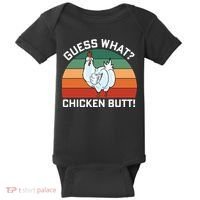 Guess What? Chicken Butt Funny Baby Bodysuit thumb 0