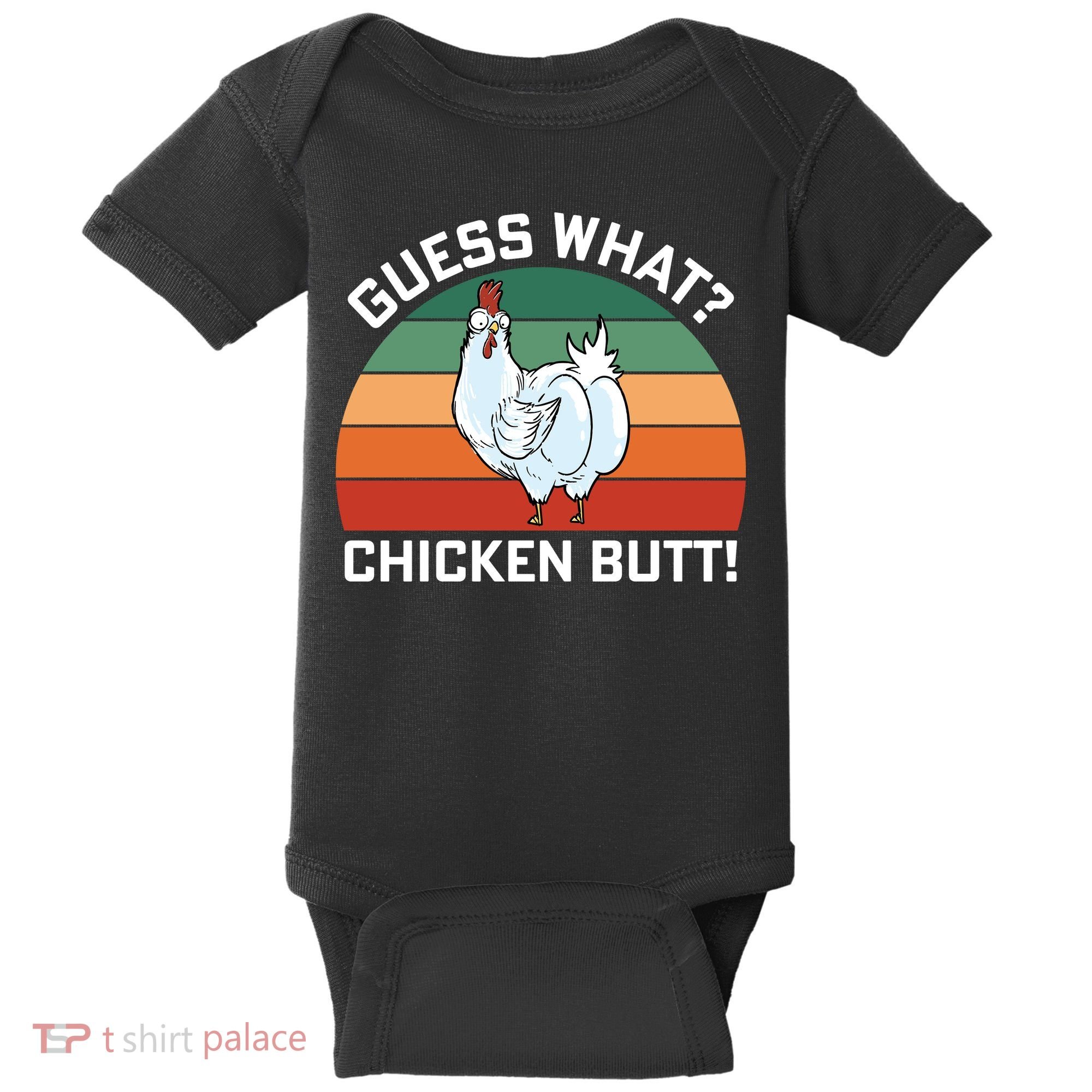 Guess What? Chicken Butt Funny Baby Bodysuit