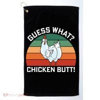 Guess What? Chicken Butt Funny Golf Towel thumb 0