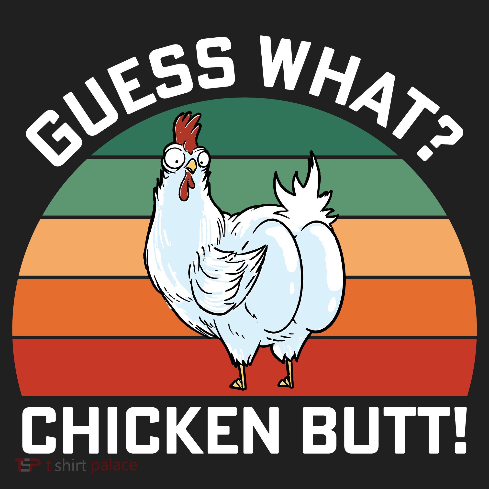 Guess What? Chicken Butt Funny Golf Towel