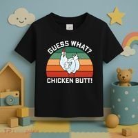 Guess What? Chicken Butt Funny Toddler T-Shirt thumb 3