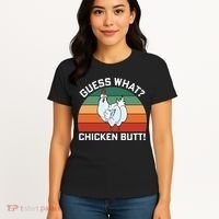 Guess What? Chicken Butt Funny Women's T-Shirt thumb 4