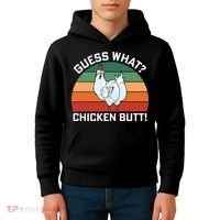 Guess What? Chicken Butt Funny Kids Hoodie thumb 4