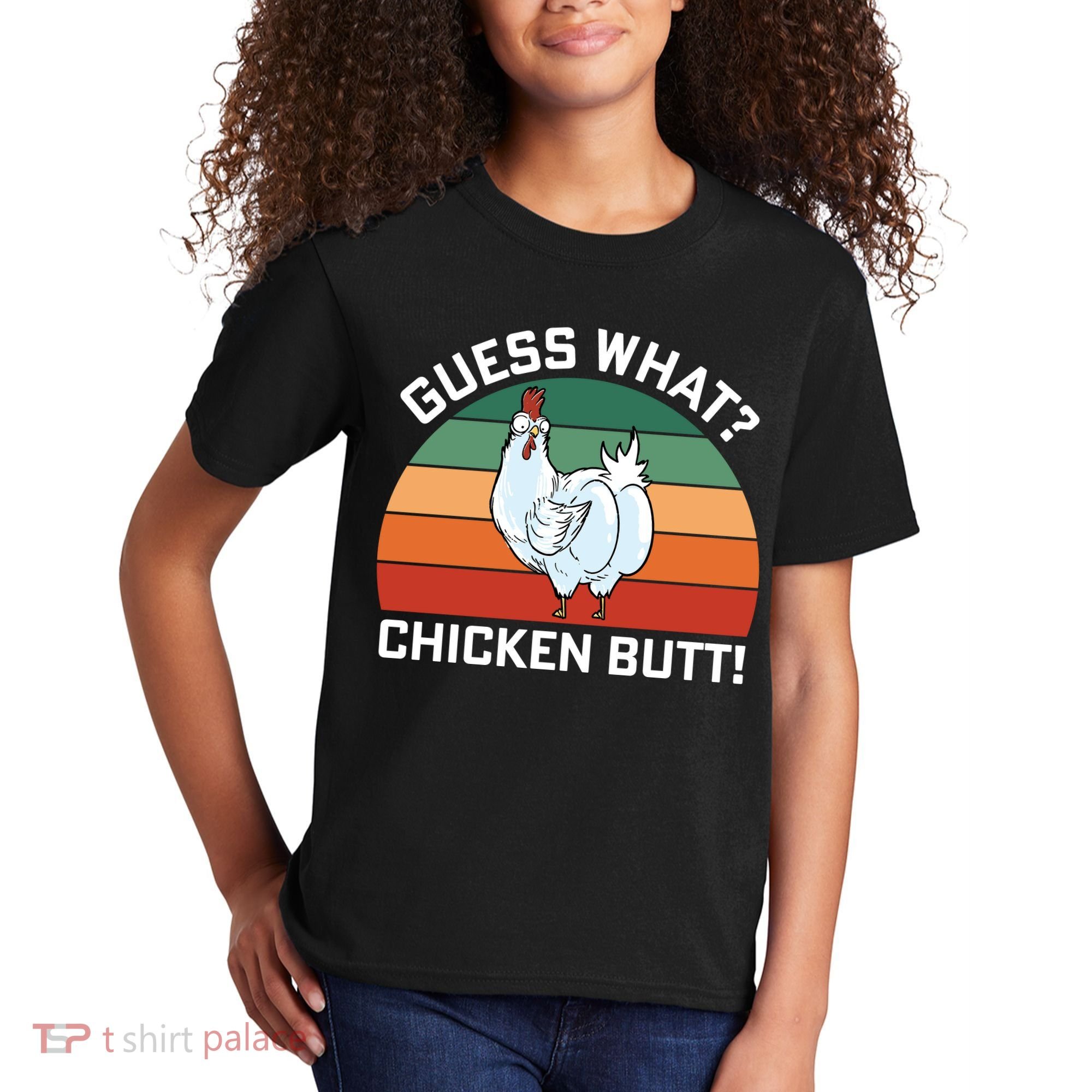 Guess What? Chicken Butt Funny Kids T-Shirt