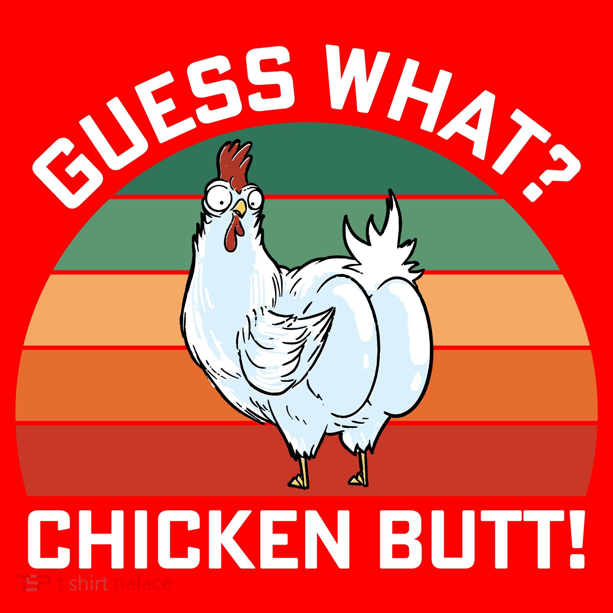 Guess What? Chicken Butt Funny Santa Hat