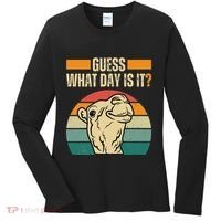 Guess What Day Is It Camel Hump Day Camel Wednesday Funny Women's Long Sleeve Shirt thumb 0