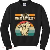 Guess What Day Is It Camel Hump Day Camel Wednesday Funny Kids Sweatshirt thumb 0
