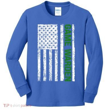 Game Warden Design Wildlife Officer Control Agent Ager Cool Gift Kids Long Sleeve Shirt