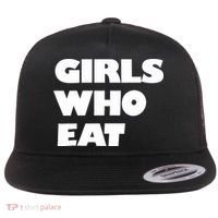 Girls Who Eat Muscle Flat Bill Trucker Hat thumb 0