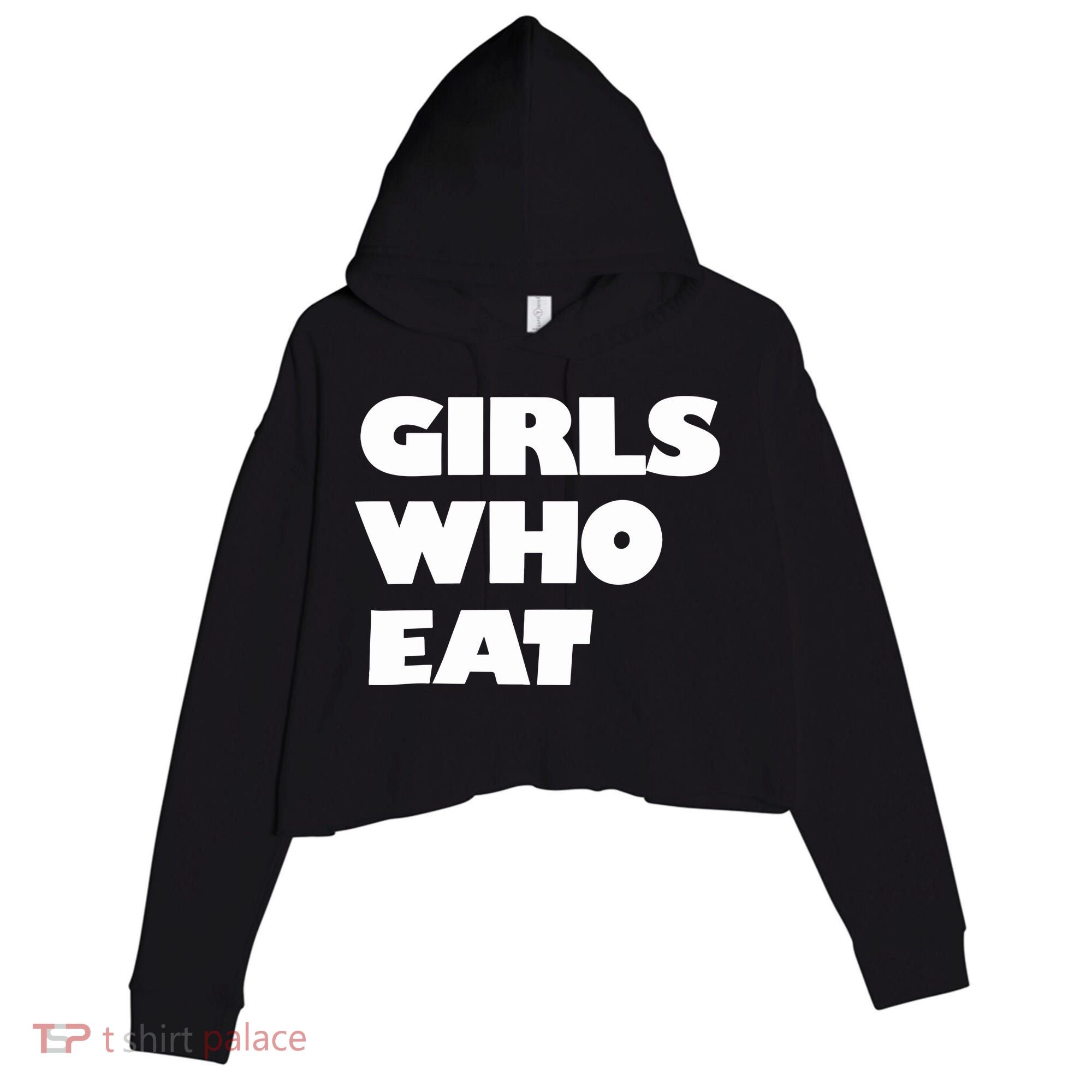 Girls Who Eat Muscle Crop Fleece Hoodie