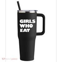 Girls Who Eat Muscle 40oz Vacuum Insulated Stainless Steel Travel Tumbler thumb 0