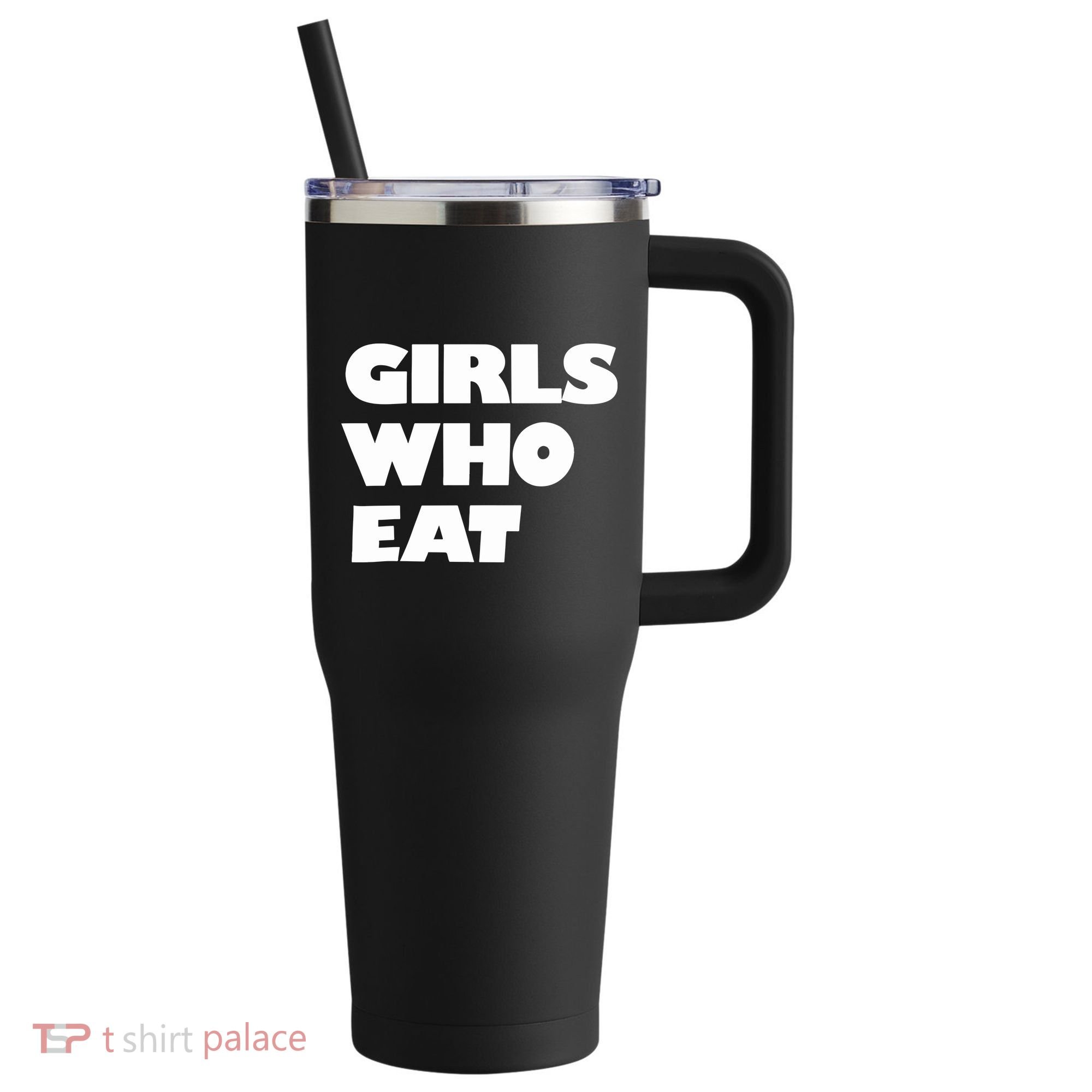 Girls Who Eat Muscle 40oz Vacuum Insulated Stainless Steel Travel Tumbler