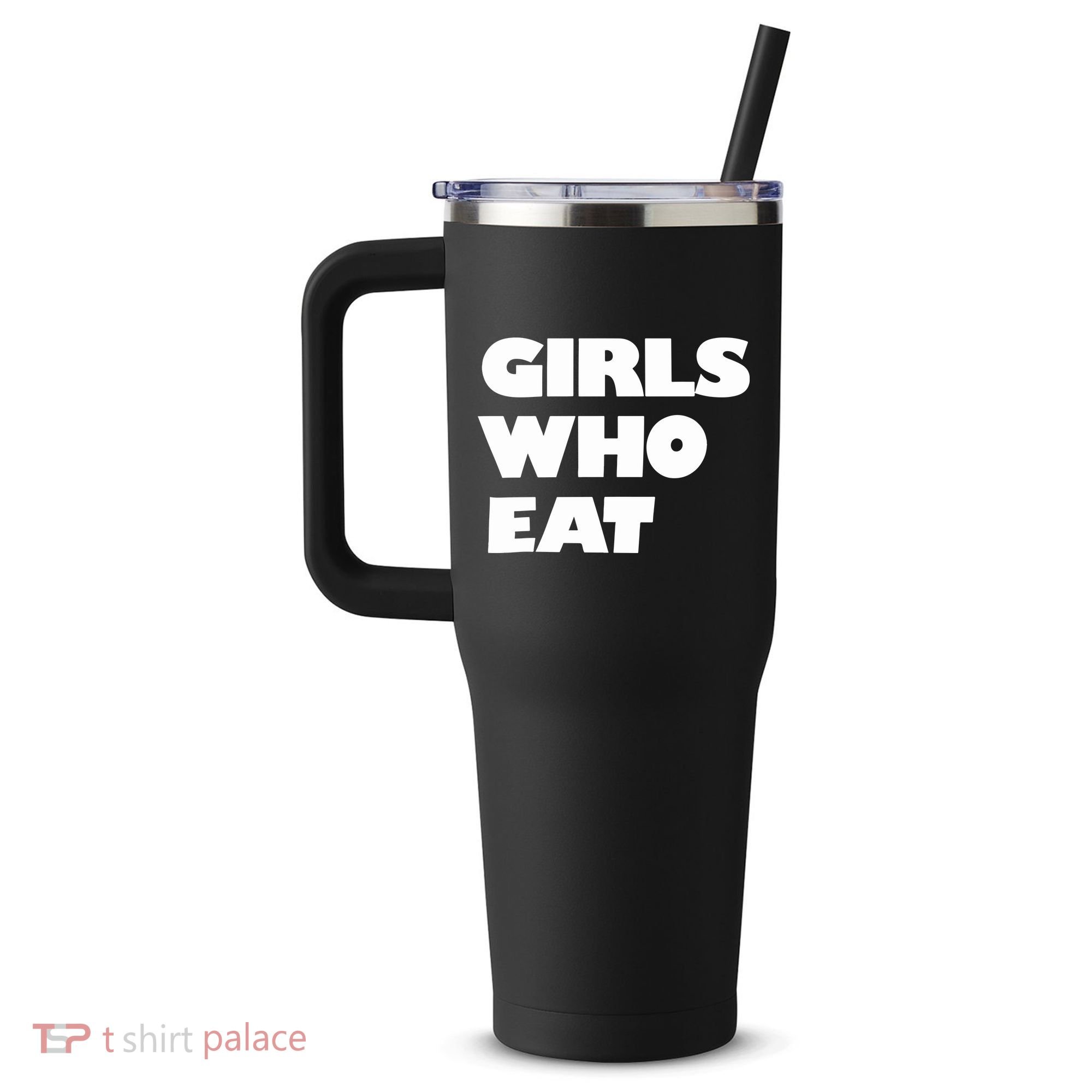 Girls Who Eat Muscle 40oz Vacuum Insulated Stainless Steel Travel Tumbler
