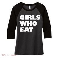 Girls Who Eat Muscle Women's Tri-Blend 3/4-Sleeve Raglan Shirt thumb 0