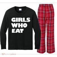 Girls Who Eat Muscle Kids Long Sleeve Plaid Pajama Set thumb 0