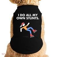 Get Well Funny Roller Skating Accident I Do My Own Stunts Gift Doggie Tank thumb 0