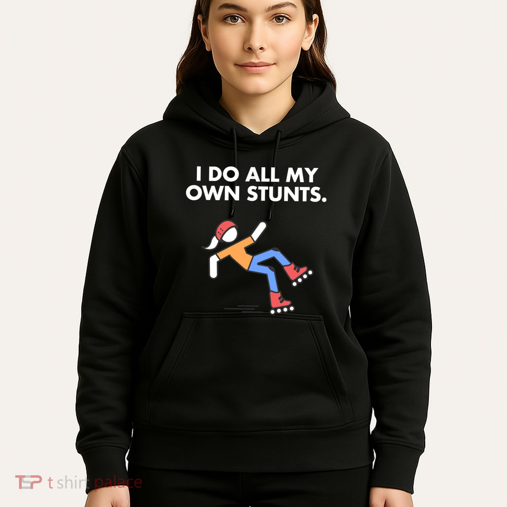 Get Well Funny Roller Skating Accident I Do My Own Stunts Gift Hoodie