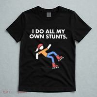 Get Well Funny Roller Skating Accident I Do My Own Stunts Gift T-Shirt thumb 5