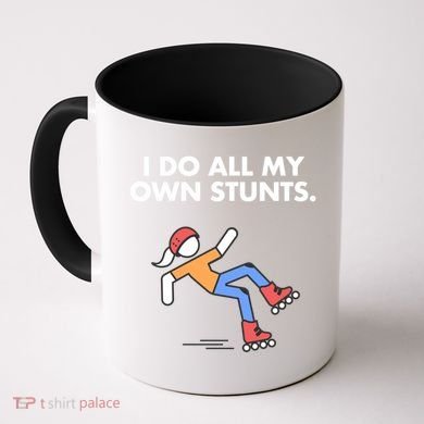 Get Well Funny Roller Skating Accident I Do My Own Stunts Gift Coffee Mug