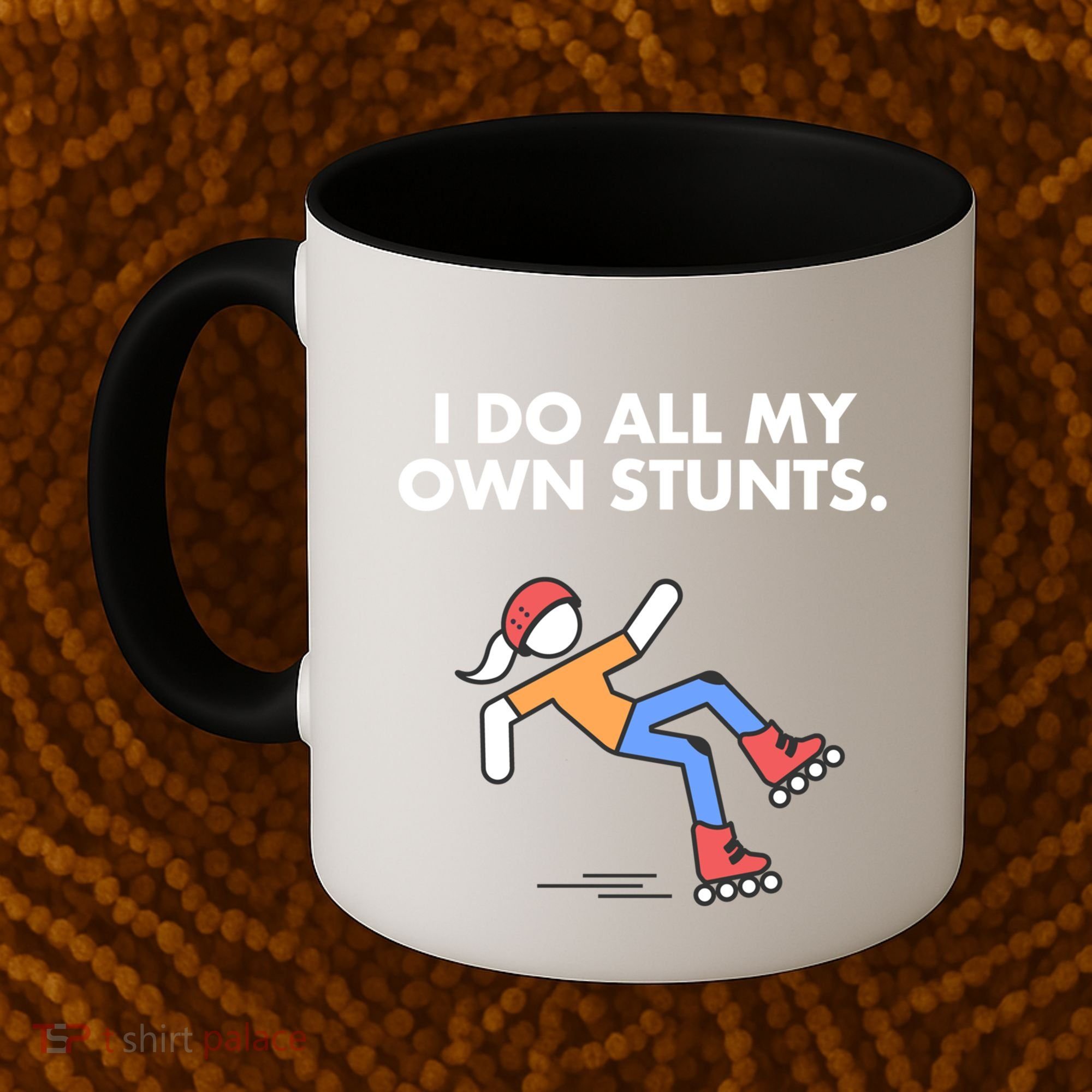Get Well Funny Roller Skating Accident I Do My Own Stunts Gift Coffee Mug