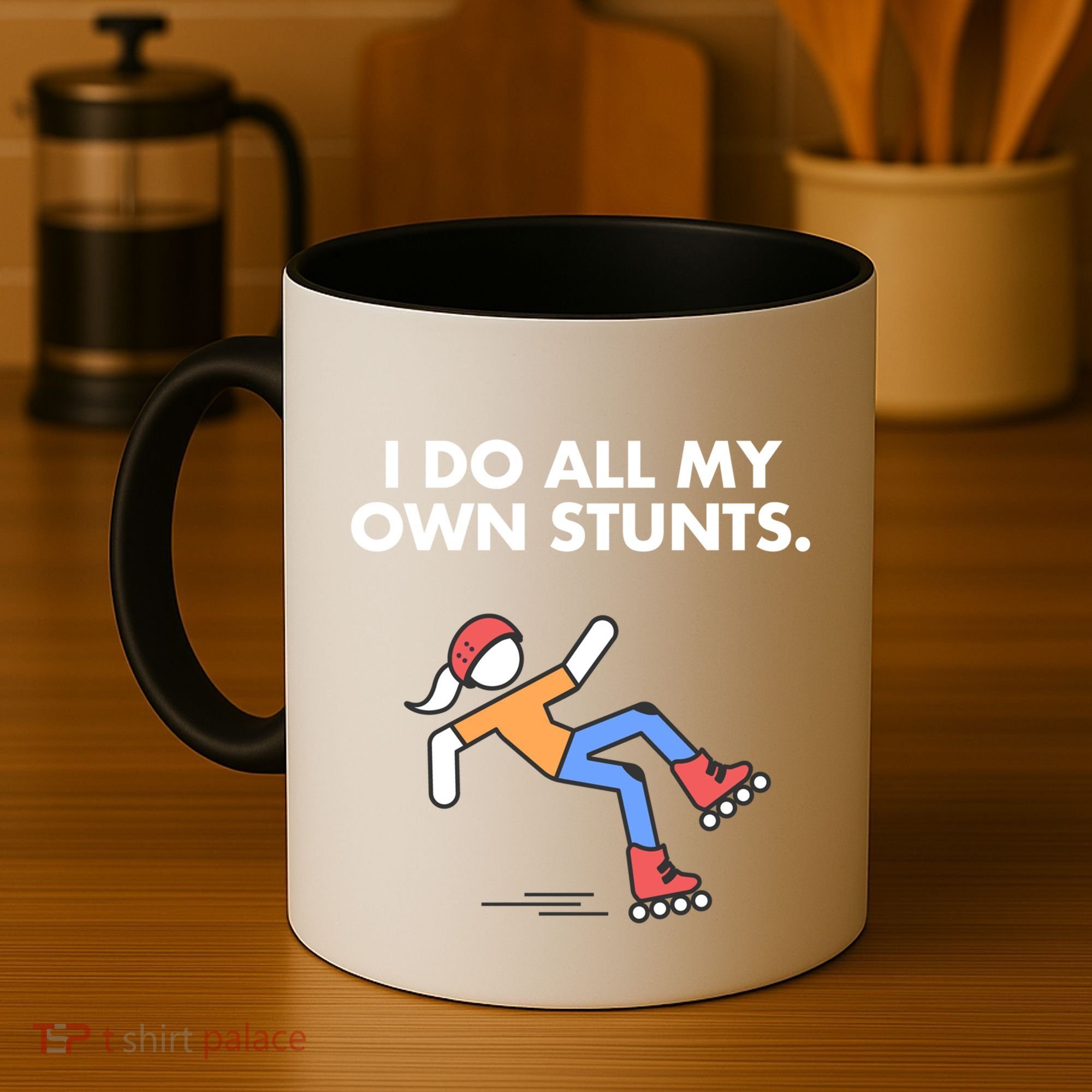 Get Well Funny Roller Skating Accident I Do My Own Stunts Gift Coffee Mug