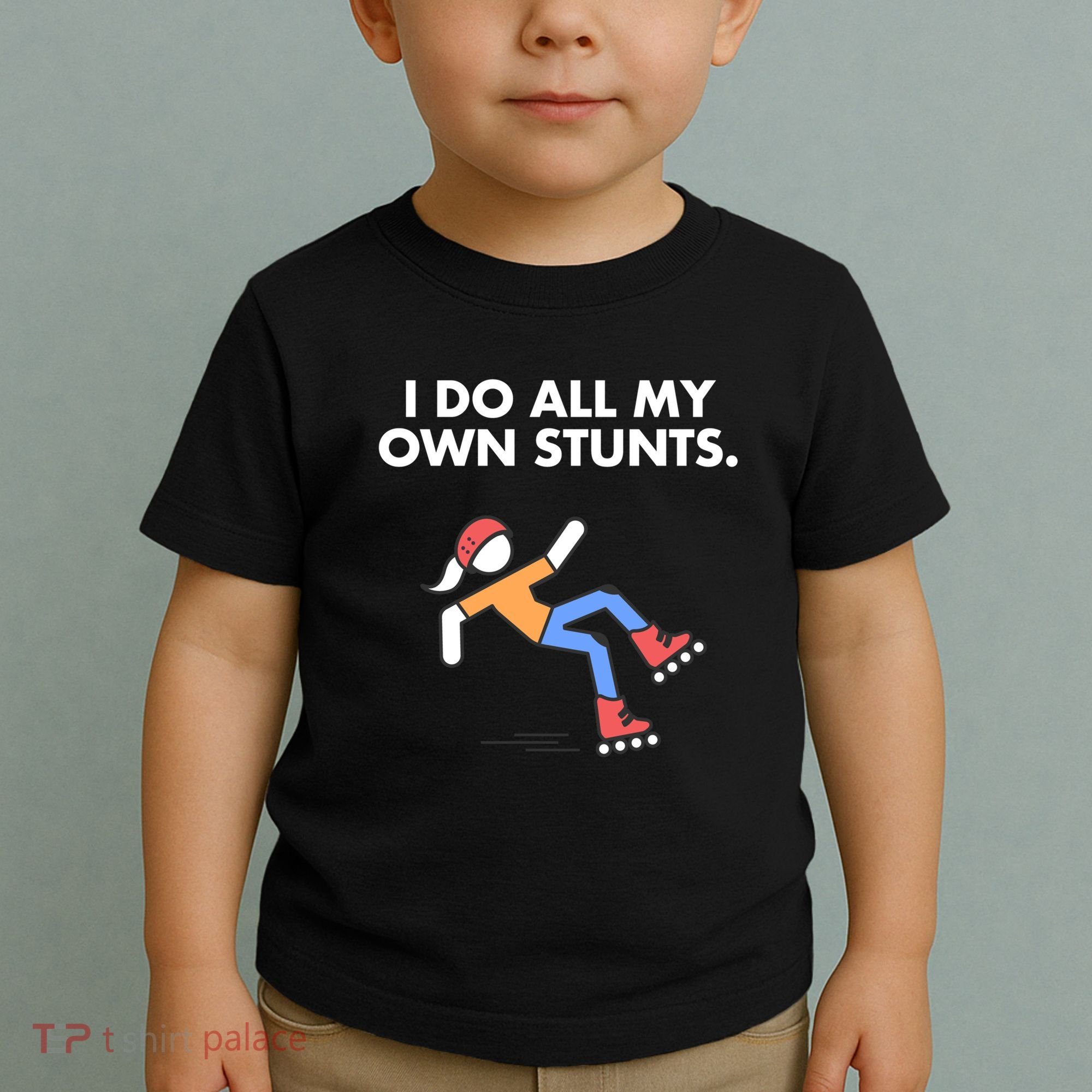 Get Well Funny Roller Skating Accident I Do My Own Stunts Gift Toddler T-Shirt