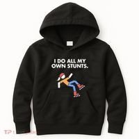 Get Well Funny Roller Skating Accident I Do My Own Stunts Gift Kids Hoodie thumb 0