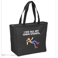 Get Well Funny Roller Skating Accident I Do My Own Stunts Gift Tote Bag thumb 2