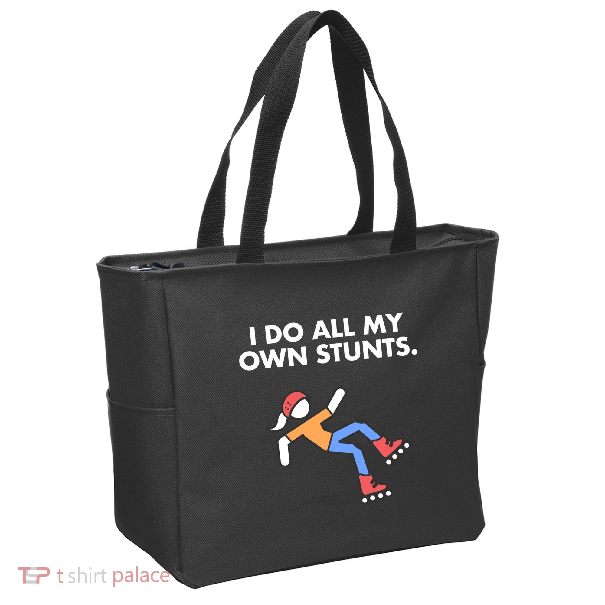 Get Well Funny Roller Skating Accident I Do My Own Stunts Gift Tote Bag