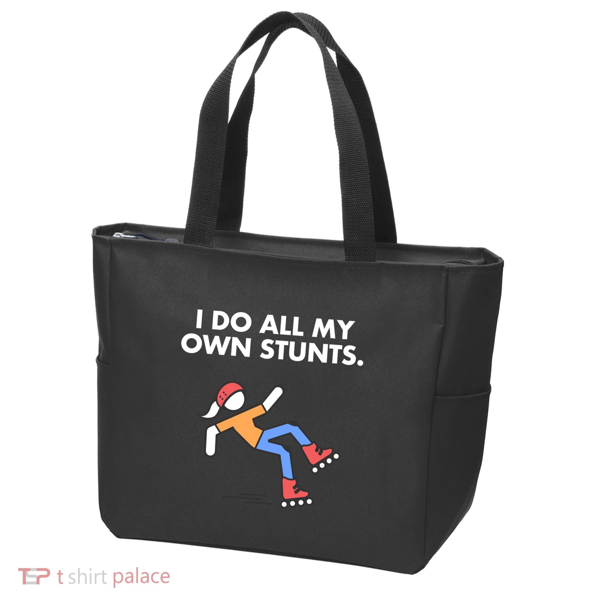 Get Well Funny Roller Skating Accident I Do My Own Stunts Gift Tote Bag