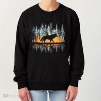 Graphic Wolf Forest Nature Wildlife Outdoor Women's Sweatshirt thumb 0