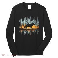 Graphic Wolf Forest Nature Wildlife Outdoor Long Sleeve Shirt thumb 0