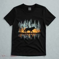 Graphic Wolf Forest Nature Wildlife Outdoor T-Shirt thumb 5
