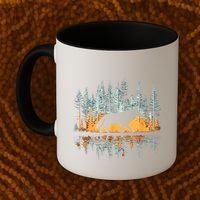 Graphic Wolf Forest Nature Wildlife Outdoor Coffee Mug thumb 2