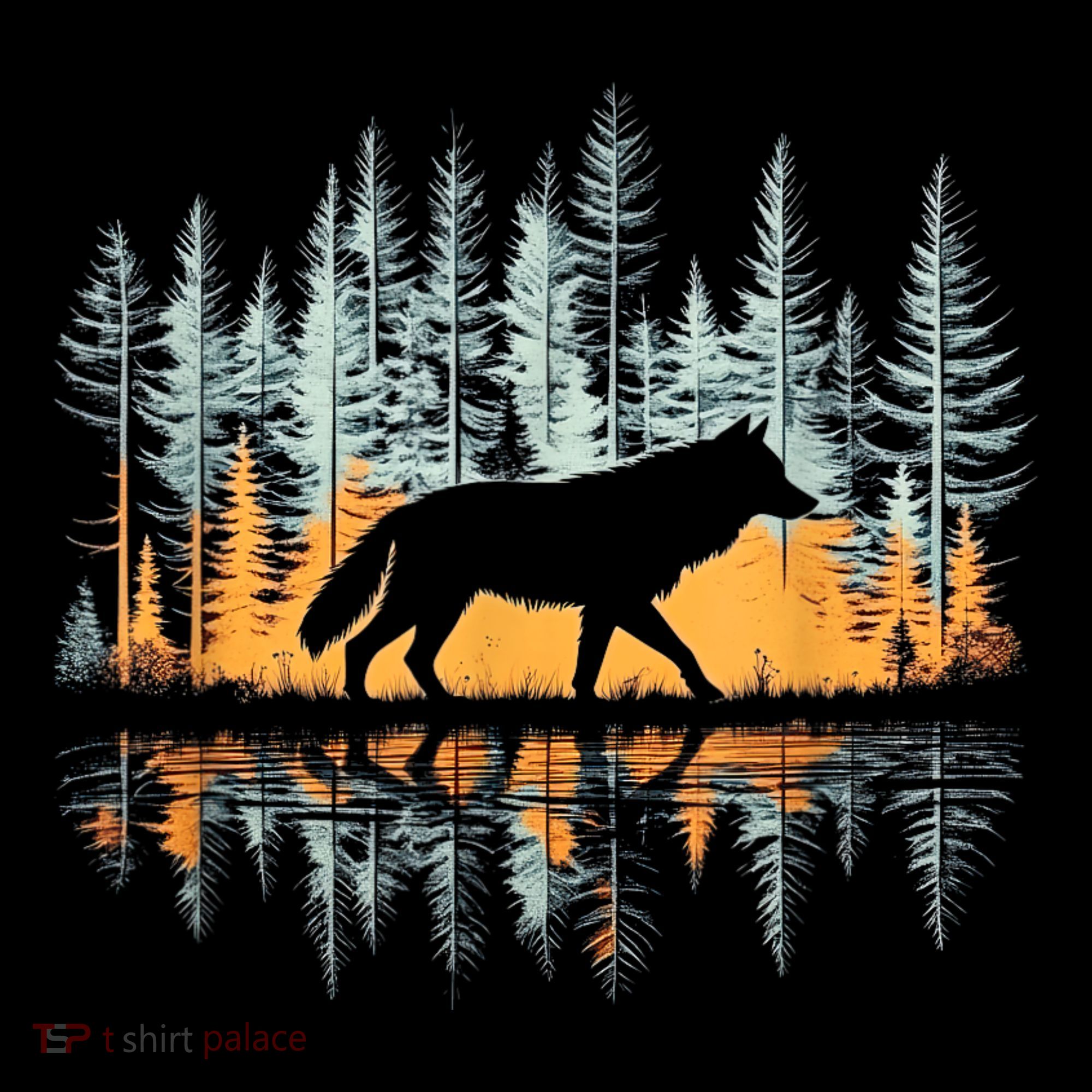 Graphic Wolf Forest Nature Wildlife Outdoor Coffee Mug