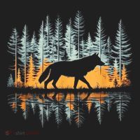 Graphic Wolf Forest Nature Wildlife Outdoor Beanie thumb 2