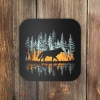 Graphic Wolf Forest Nature Wildlife Outdoor Coaster thumb 0