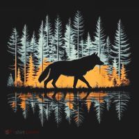 Graphic Wolf Forest Nature Wildlife Outdoor Women's Hoodie thumb 2