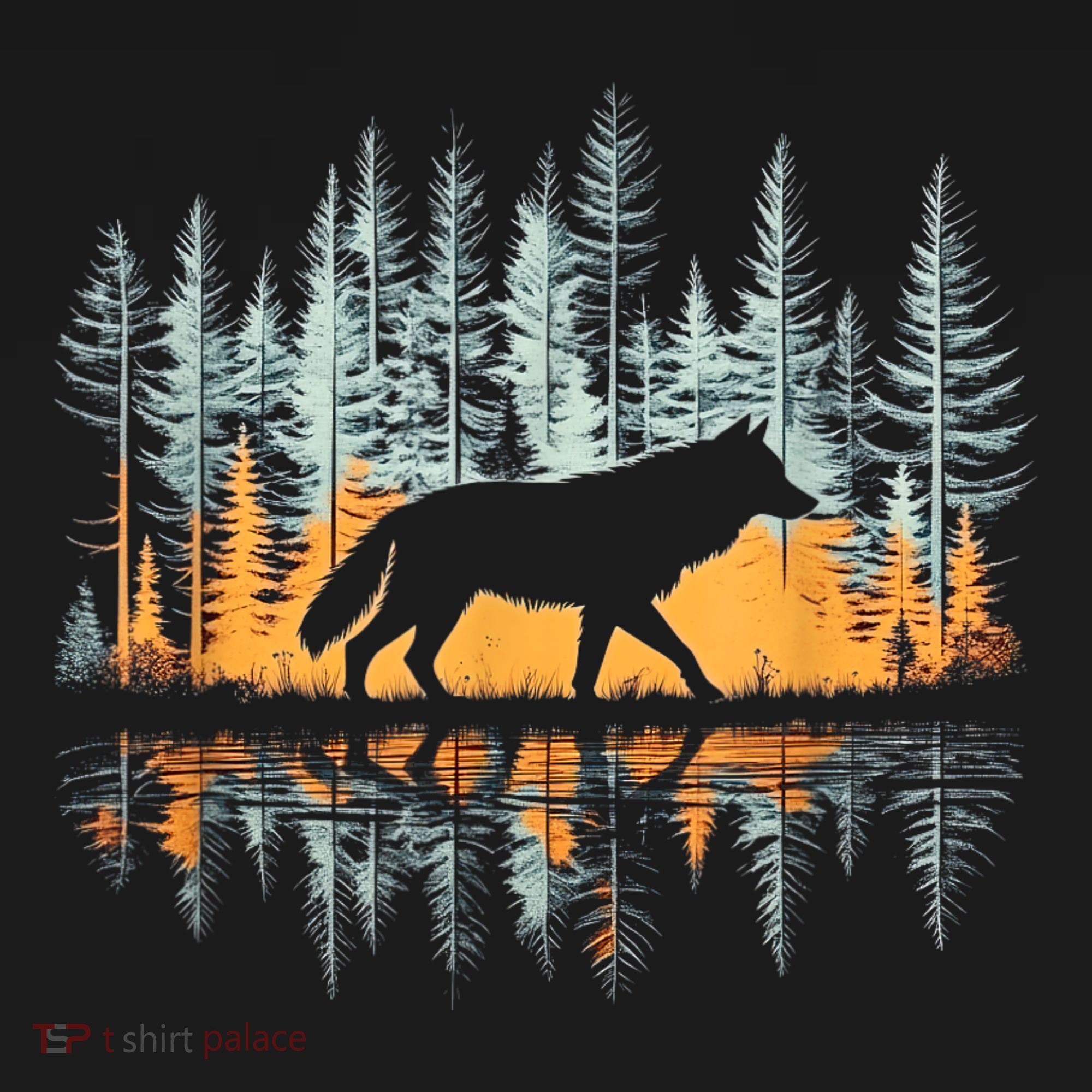 Graphic Wolf Forest Nature Wildlife Outdoor Women's Hoodie
