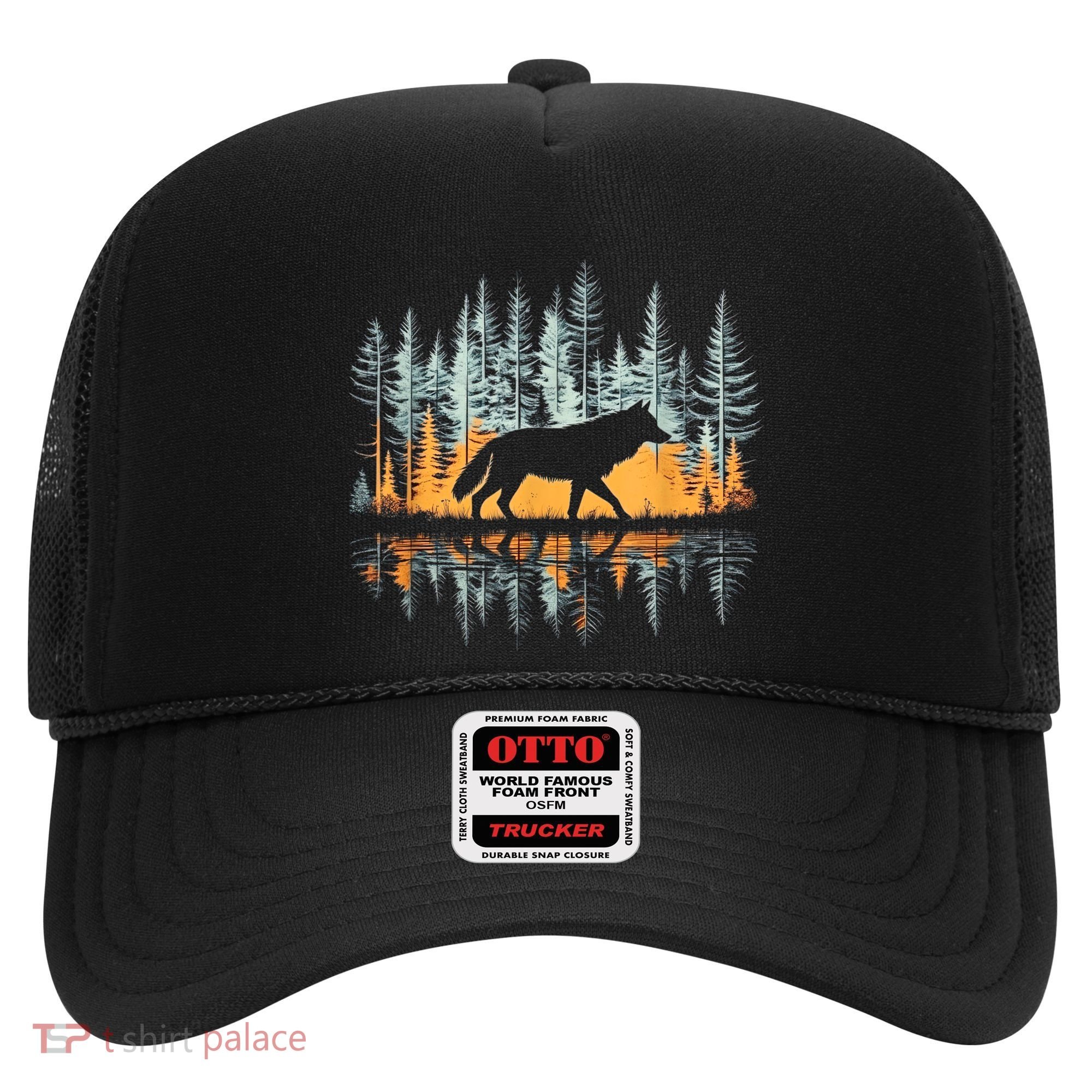Graphic Wolf Forest Nature Wildlife Outdoor Hat