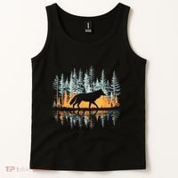 Graphic Wolf Forest Nature Wildlife Outdoor Tank Top thumb 2