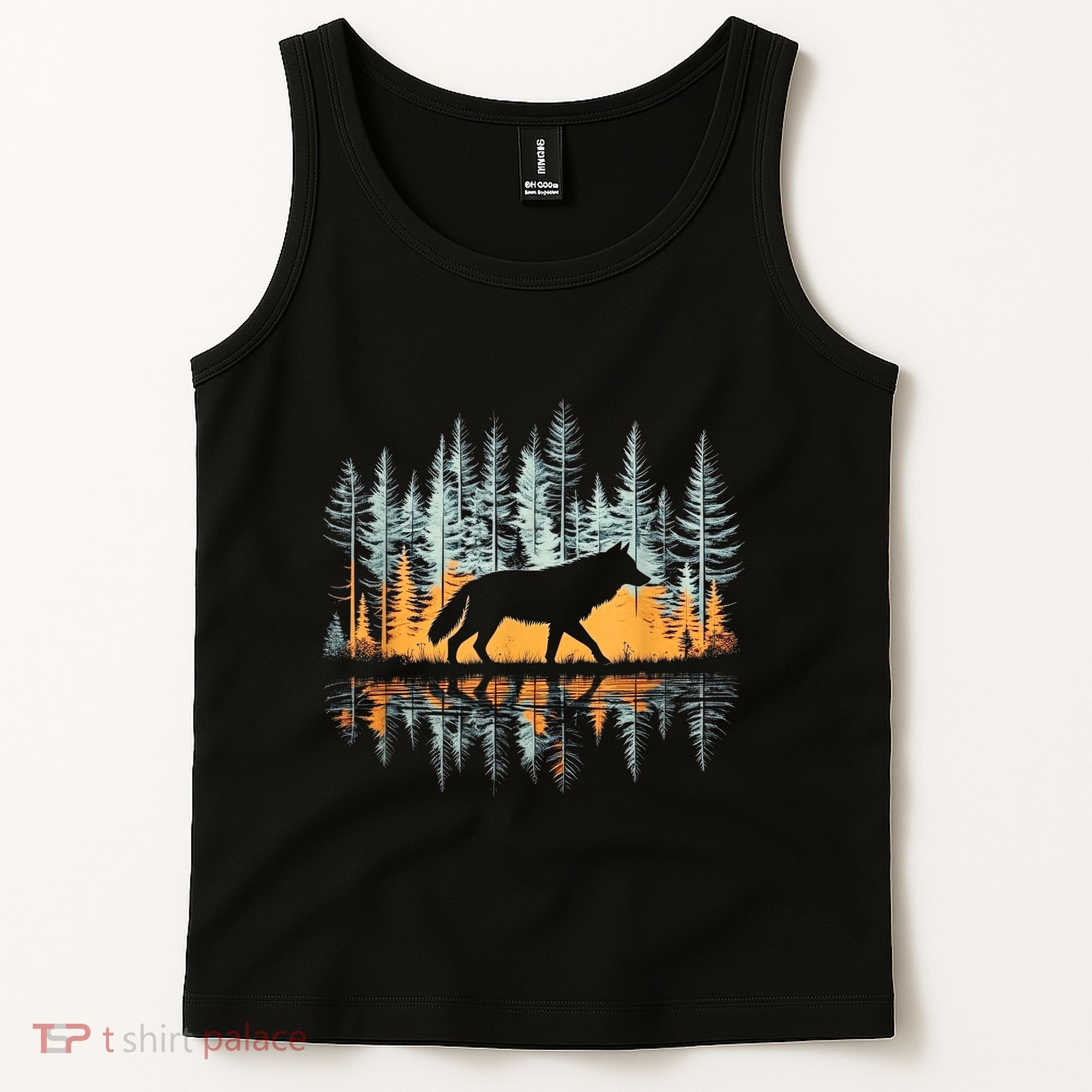 Graphic Wolf Forest Nature Wildlife Outdoor Tank Top
