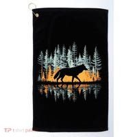 Graphic Wolf Forest Nature Wildlife Outdoor Golf Towel thumb 0